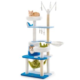 1PC Multi-level Cat Tower with Sisal Covered Scratching Posts