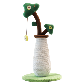 Vertical Money Tree Cat Scratching Pole, Sisal Wear-Resistant Cat Scratching Column, Interactive Ball Track Spring Ball Cat Toy, Durable And Cute (Option: 1PC)