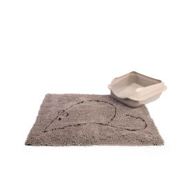DGS Pet Products Cat Litter Mat Brown 35" x 26" x 2" (Color: Grey)