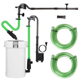 3-Stage External Canister Filter for Aquarium Fish Tank with 600L/H Flow Rate 35.4in Max Height 6W Easy Installation Silent (Color: Green, size: large)